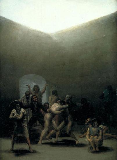 Francisco de Goya Courtyard with Lunatics or Yard with Madmen, by Francisco de Goya, oil painting picture